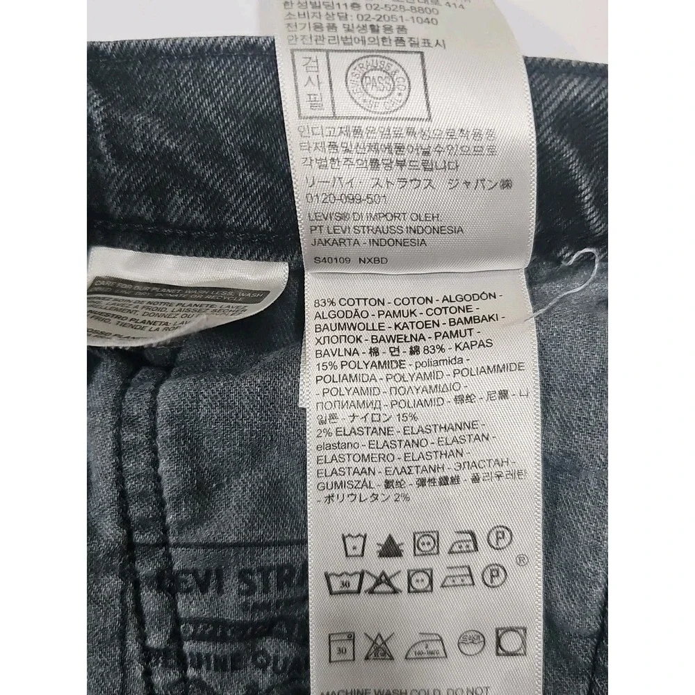 LEVI'S 511 Faded Black Slim Fit Jeans Men's 36x32 - Vintage Look - Picture 10 of 12